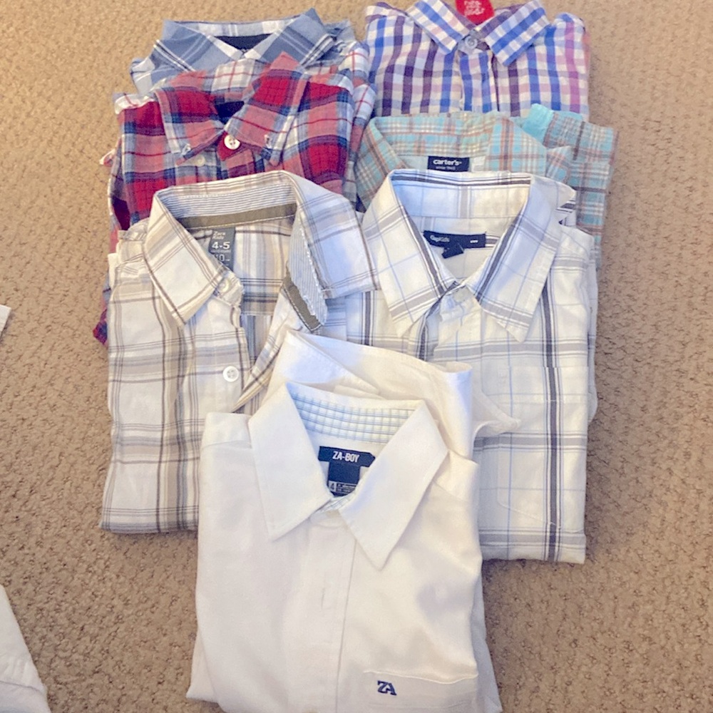 In great shape! SEVEN Shirts! 2 Zara shirts + 3 Gap + 1 Carter + 1 Grisino Boy 4